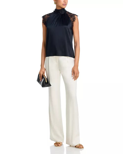 Rachel Chantilly Lace Combo Halter Blouse
