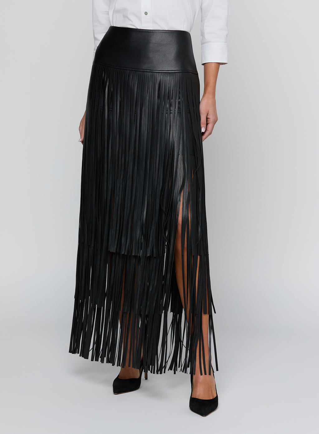 KAROLINE MAXI FRINGE SKIRT