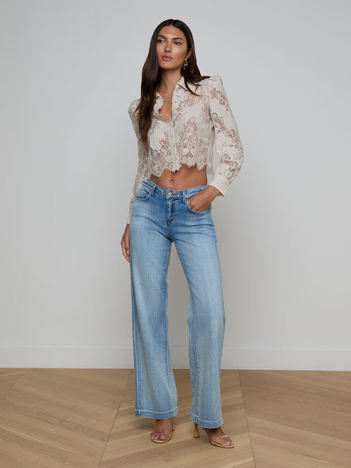 Anita Lace Button Up