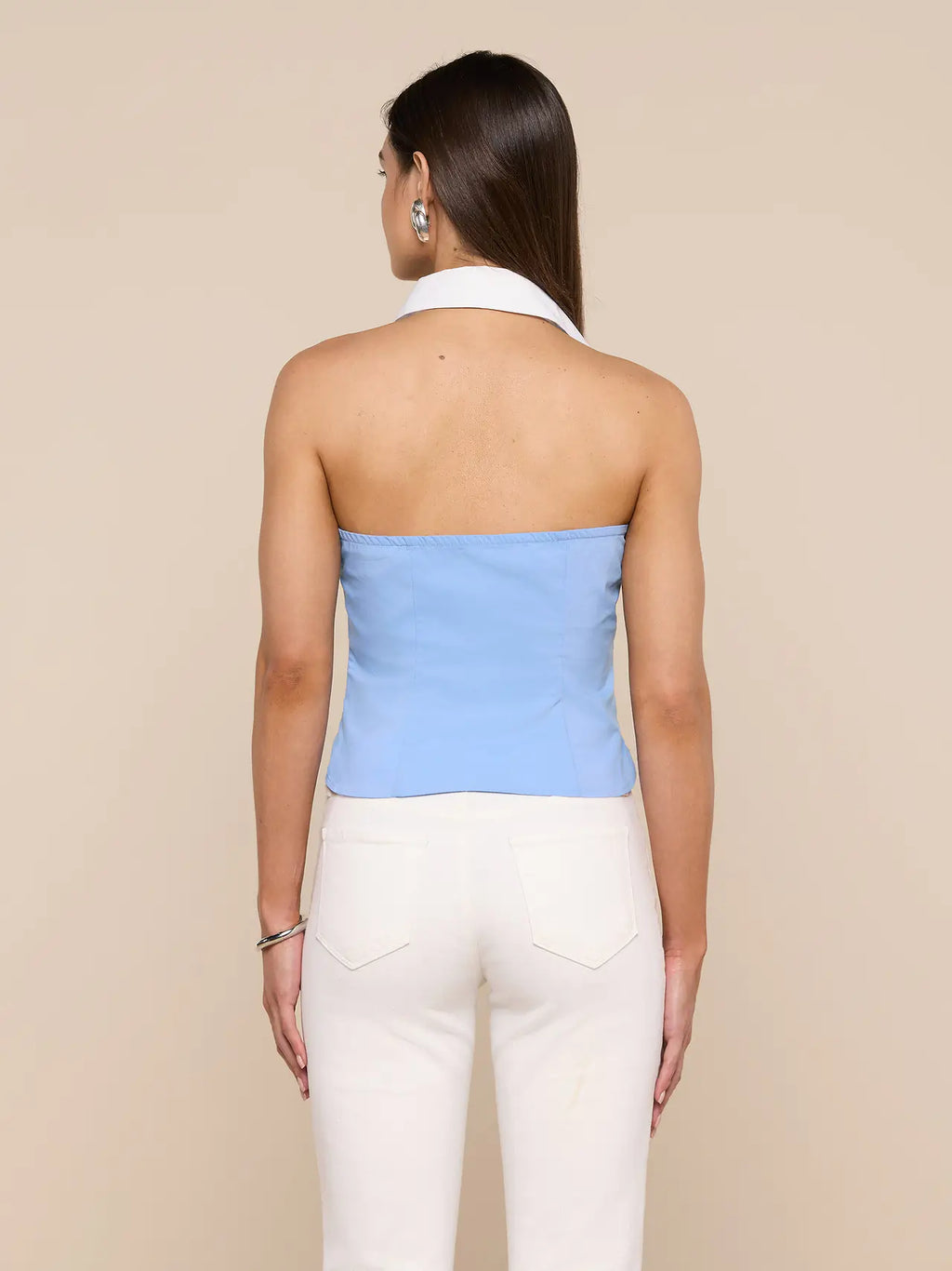 Rina Collared Halter Top