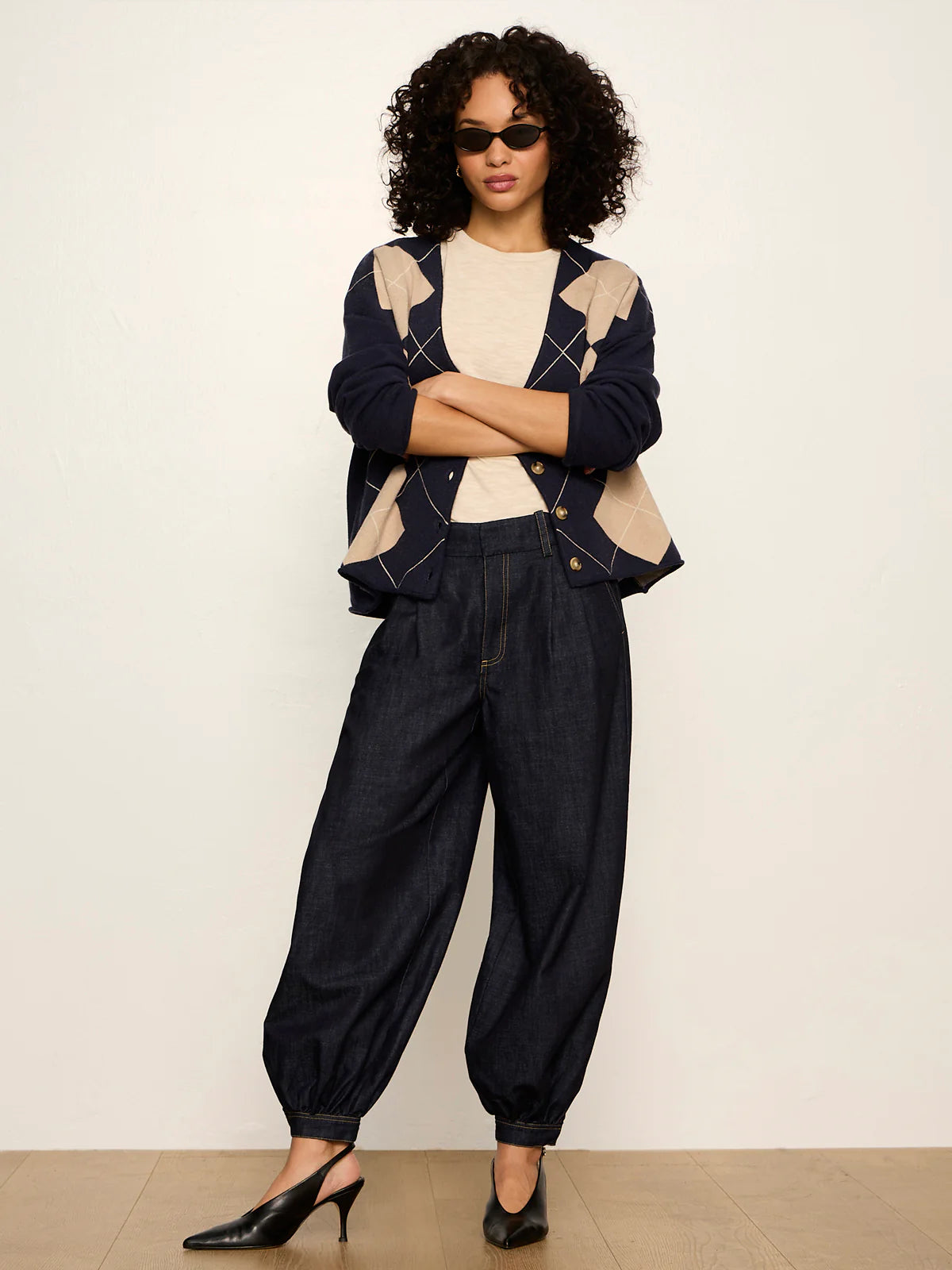Balloon Denim Trouser