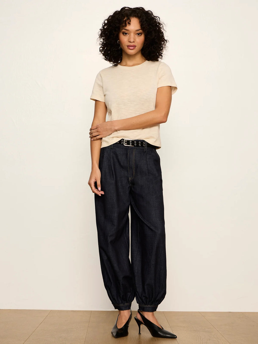 Balloon Denim Trouser