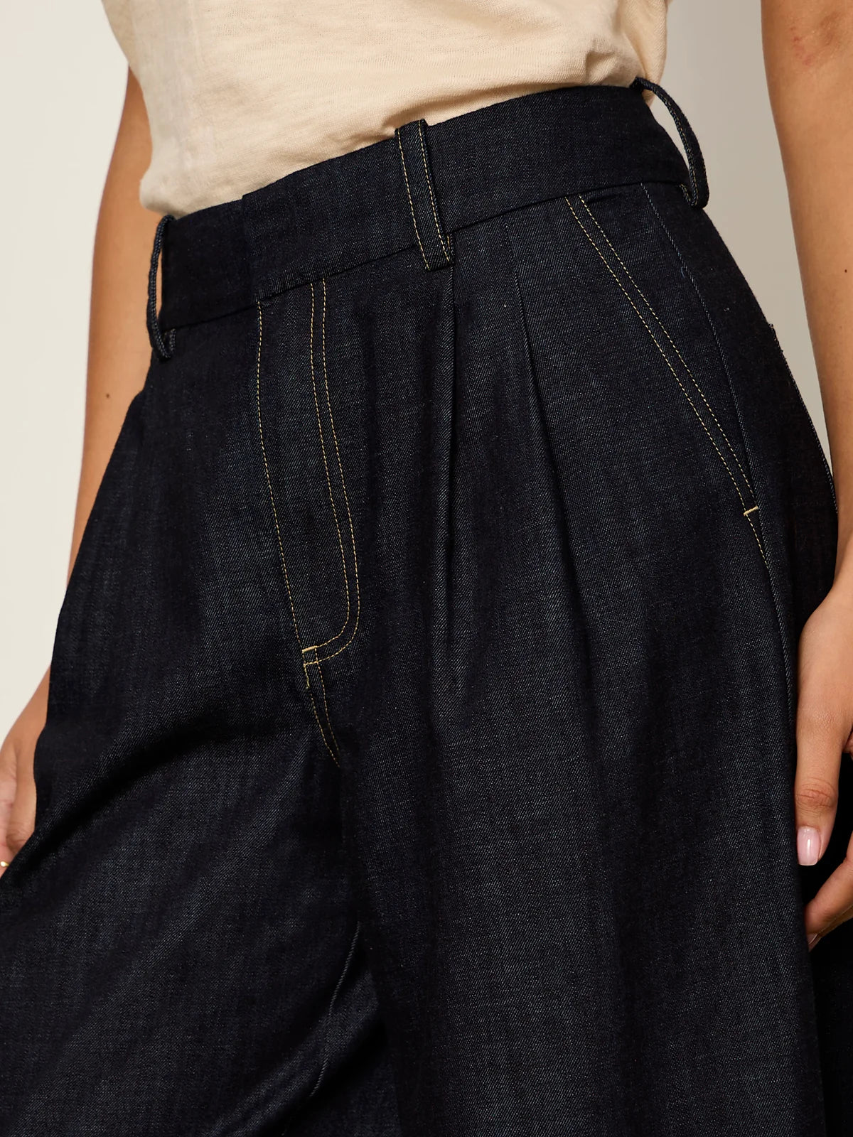 Balloon Denim Trouser