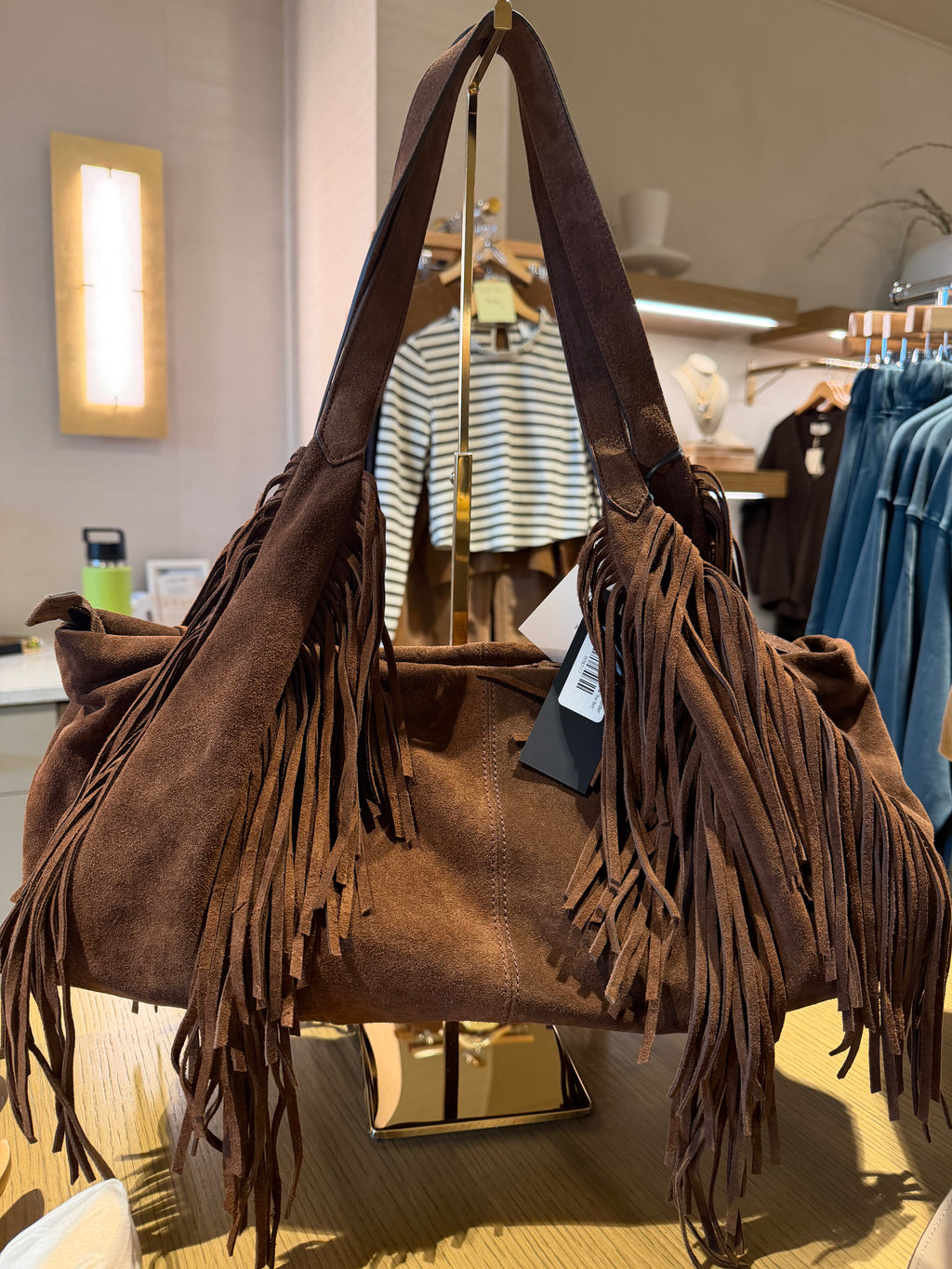 Carter Fringe Suede Shoulder