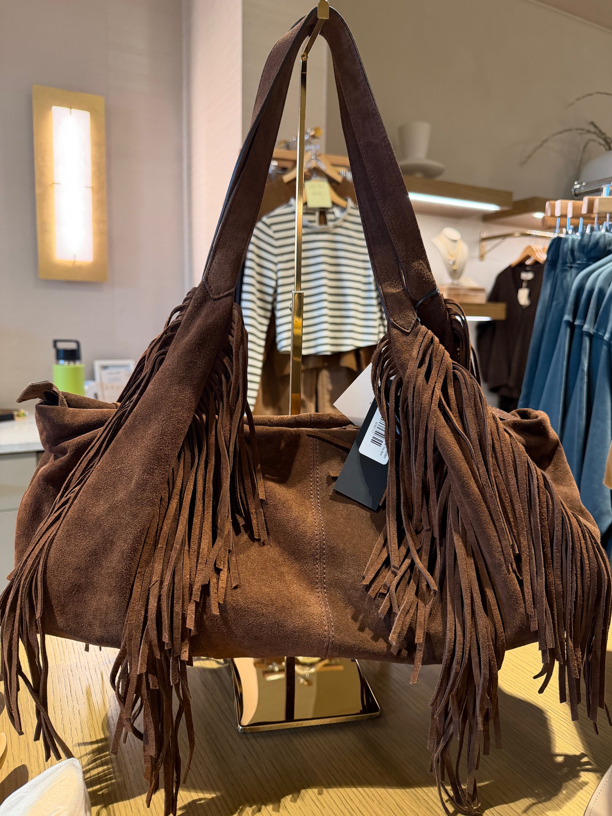 Carter Fringe Suede Shoulder