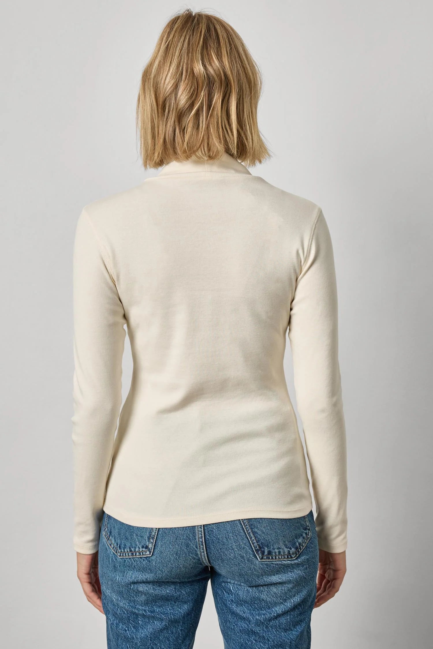 Ribbed Long Sleeve Mock