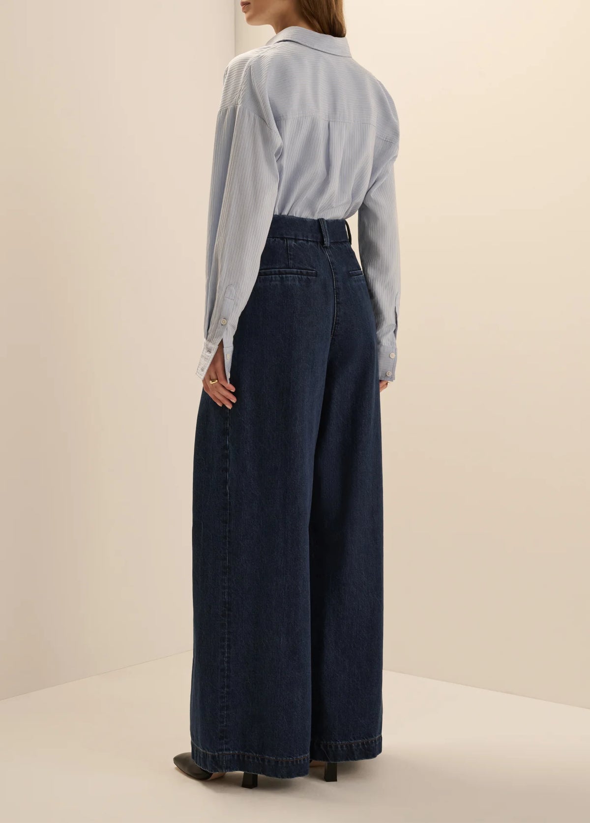 Petite Denim Pleats for Days